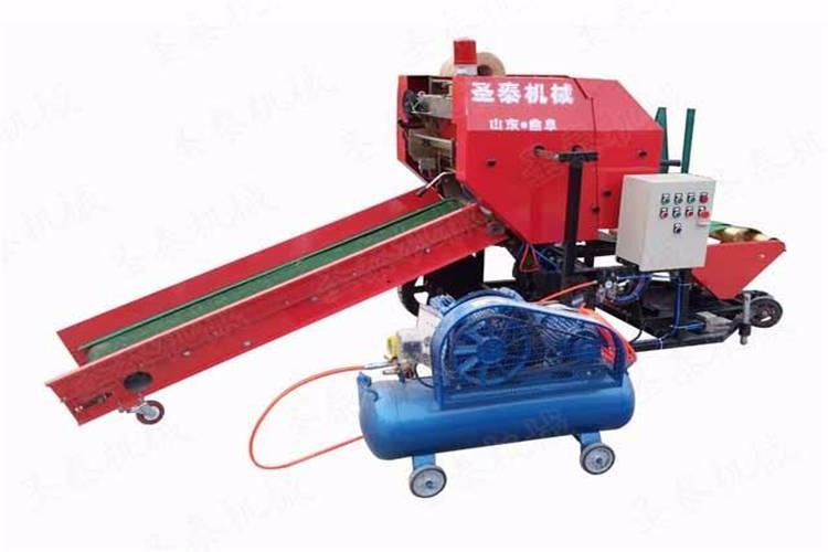 使用電機作為秸稈打捆包膜機動力時，安裝接地線