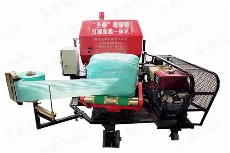打捆包膜一體機(jī)占地體積小，重量輕，操作簡(jiǎn)單，工作效率高
